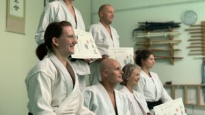 Überreichung des Seishinkai Aikido Kindertrainer Zertifikats an Nadja Oberdorfer am 13. September 2020
